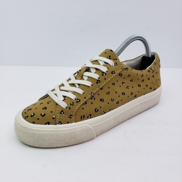 Madewell MWL Sidewalk Womens Size 5 Mini Leopard Recycled Canvas Low Shoes - Picture 2 of 11